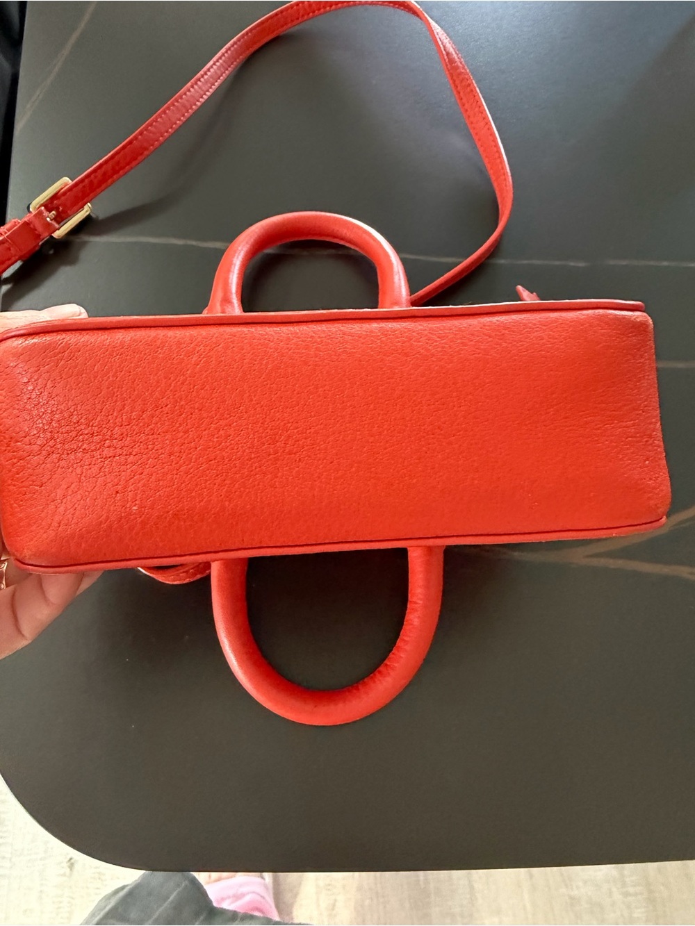 Tory Burch Coral-Red Mini Crossbody Box Bag - Picture 4 of 7